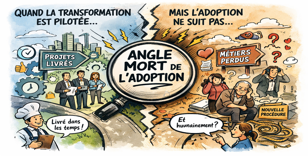 Carnet de terrain : REX - Quand une direction de la transformation se rend compte qu’elle “réussit” ses projets… mais perd ses métiers